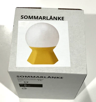 Ikea SOMMARLANKE LED Mini Table Lamp, Battery Operated Yellow 4 7/8" - Image 1 of 3
