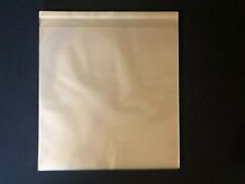100 Record Sleeves Resealable Flap clear Plastic Outer 33 RPM LP Cover Album bag