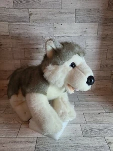Build A Bear BABW Siberian Husky grauer Wolf Hund Plüsch Stofftier blaue Augen - Bild 1 von 14