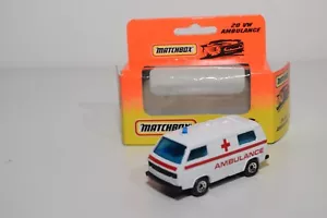 A94 1:64 3 ZOLL MATCHBOX LESNEY 20 VW VOLKSWAGEN AMBULANCE MIB SELTEN! - Bild 1 von 14