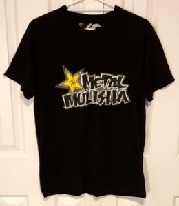 METAL MULISHA X ROCKSTAR ENERGY DRINK Logo Motox Motocross T-Shirt Black Size M. - Picture 1 of 8