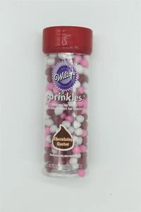Wilton Cake Decorating Crunch Sprinkles Chocolatey Center Red/Wht/Pink 3.5oz - Picture 1 of 3