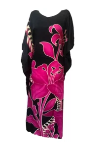 PLUS SIZE KAFTAN TUNIC DRESS FREE SIZE FITS 16,18,20,22,24,26 - Picture 1 of 1