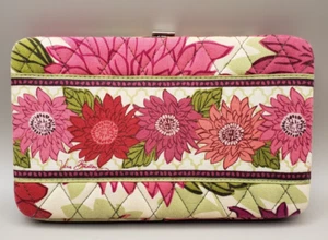 Vera Bradley Hello Dahlia Estuche Rígido Bloqueo a Presión Identificación Tarjeta de Crédito Billetera Bolso sin asas - Imagen 1 de 6