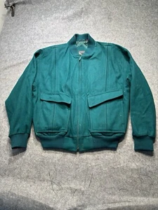 Members Only Jacket Mens 40 Green Full Zip Wool Blend Casual Outdoors - Picture 1 of 11