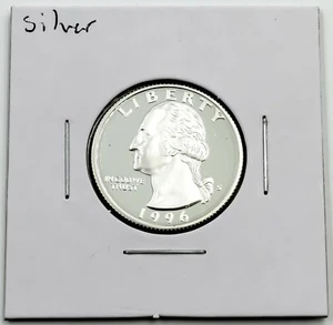 1996-S 25c Uncirculated Proof Silver Quarter - Picture 1 of 2