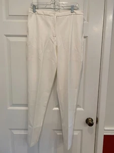 LINEA by LOUIS DELL'OLIO Fly Front Slim Pants IVORY size 14 - Picture 1 of 2