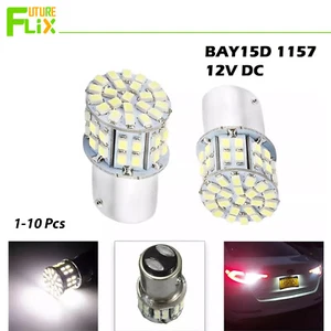 LED Car Tail Brake Signal Light Lamp Bulb White 1157 BA15D 382 1206 50-SMD - Picture 1 of 9