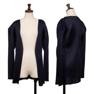 PLEATS PLEASE Pleated Buttonless Cardigan Size 3(K-140185) - Picture 1 of 12