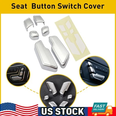 Interruptor de asiento cromado cubierta moldura puerta botón de ajuste para Mercedes-Benz Clase E W212 Foto 1 de 4