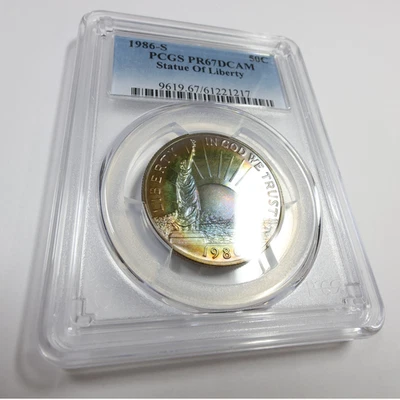 1986 S Proof PCGS PR67 Statue of Liberty TONED Commemorative Half Dollar #57127A - Image 1 of 4