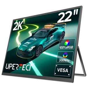 Przenośny monitor 22" 2560x1440 Monitor gamingowy USB-C HDMI do laptopa Xbox PS4/5 - Zdjęcie 1 z 7