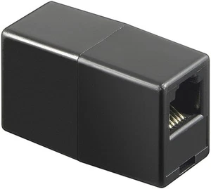 5x RJ12-Kupplung ; TEL ADAP RJ12/6P6C 2xF JACK/JACK BLACKPL - Photo 1/1