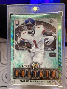 2024 Topps Resurgence Malik Nabers (RC) Voltaic Teal Surge /249 Rookie NY Giants - Picture 1 of 8