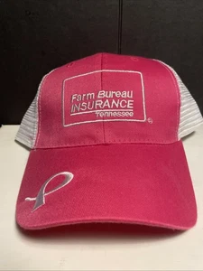 Gorra Farm Bureau Insurance Pink Cancer Awareness Tennessee Snapback Malla Nueva S1 - Imagen 1 de 6