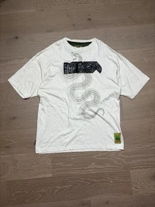 Mecca T Shirt XXL USA Hip Hop White Retro Streetwear Snake Logo Y2K Short Sleeve - Picture 1 of 9
