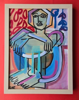 CORBÉLICO +🔥 ¿HABLAS EN SERIO?  GALERÍA ABSTRACTA 12X16 HOGAR BELLAS ARTES COLECCIONABLES Foto 1 de 4