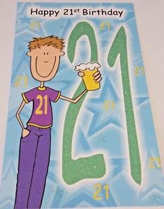 21st Birthday Card. Wishing Well Cards. - Picture 1 of 4