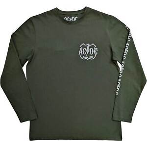 AC/DC Rock Or Bust Green Long Sleeve Shirt NEW OFFICIAL