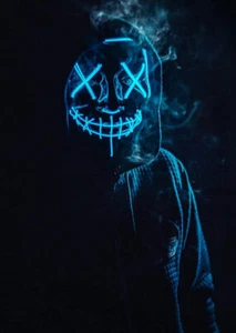 Masque The Purge American Nightmare Mask Cosplay Déguisement Halloween 🎃 Bleu - Photo 1/6