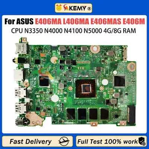 Placa madre para Asus E406MA L406MA E406MAS N4100 N5000 4G/8G-RAM 64GB-SSD - Imagen 1 de 5