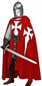 Medieval Crusader Knights Tabard Surcoat Tunic with Cloak Templar Costumes Rena - Picture 1 of 6