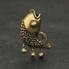 Solid Brass Fish Figurine Small Statue Home Ornament Figurines Collectibles