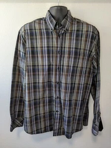 Duke's Plaid Long Sleeve Button up men's XL - Picture 1 of 7