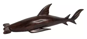 Vtg Ironwood Hand Carved Wood Hammerhead Shark 12" Long - Bild 1 von 9