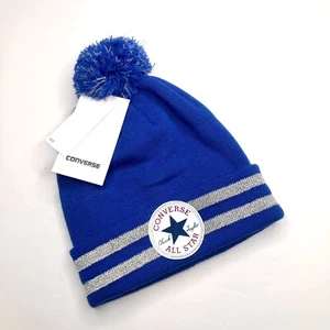 CONVERSE kid's Reflective beanie Blue Winter Hat NWT - Picture 1 of 3