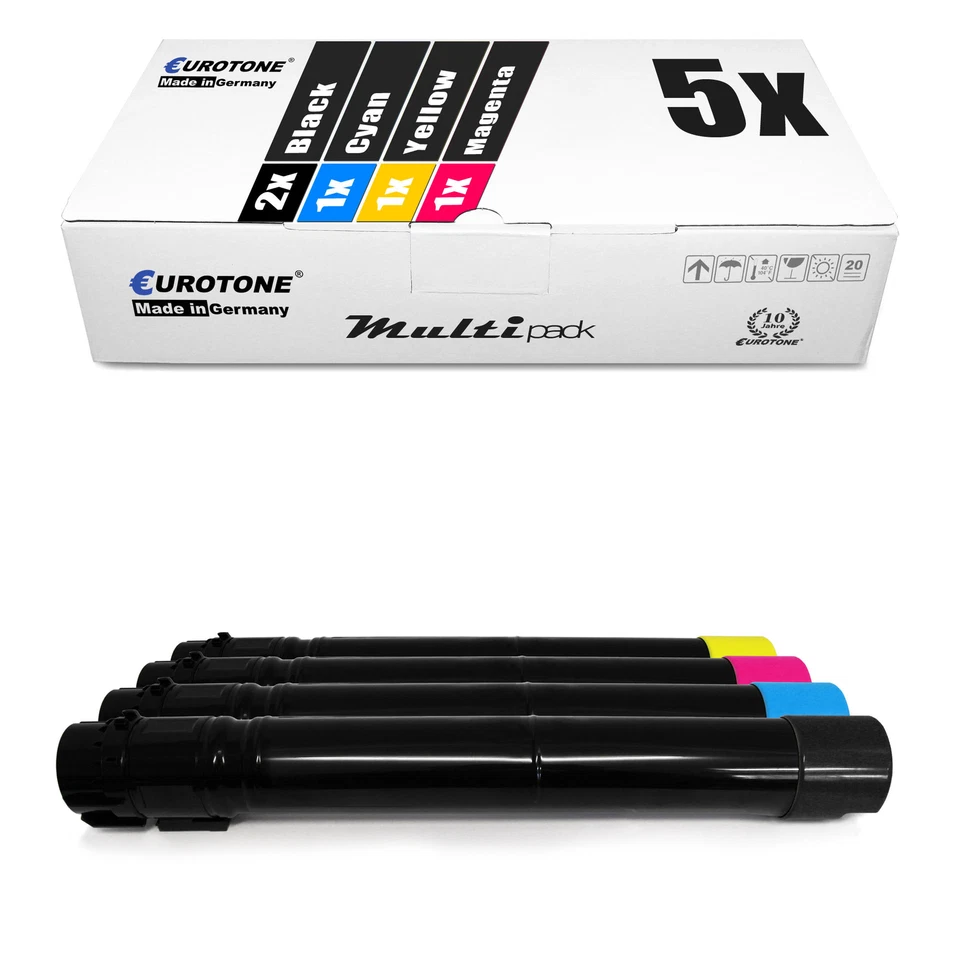 5x Toner f�r Lexmark X952DHE X950DE X952DTE X954DHE X952DE X950DHE X954DE CMYK - Bild 1 von 4