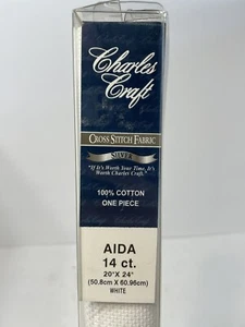 14 CT Silver Standard Aida Cloth, 20" x 24", Color is White - Picture 1 of 3