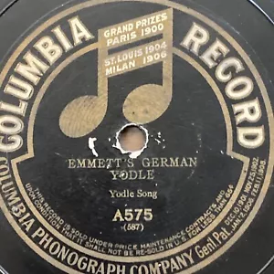 1904 GEORGE P. WATSON 78 rpm COLUMBIA A575 EMMETT'S GERMAN YODEL V - Picture 1 of 4