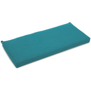 Blazing Needles Indoor/Outdoor Bench Cushion, 48" Wide, Aqua Blue - Picture 1 of 2