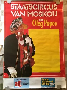 Affiche de cirque Staatscircus van Moskou met Oleg Popov 118x82 cm - Bild 1 von 6