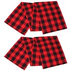 2Pcs Christmas Gingham Cloth Table Runner Holiday Home Decoration Red And4411