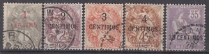 TIMBRE MAROC TYPE BLANC & MOUCHON N° 20/24 OBLITERATIONS CHOISIES COTE 40 € - Imagen 1 de 1