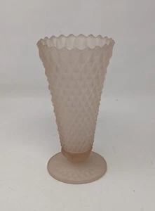 Fenton Satin Pink Diamond Point Vase - Picture 1 of 24