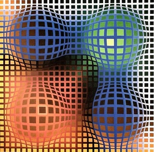 Victor Vasarely, 'Vega-arny', Plate Signed Lithograph - Picture 1 of 7