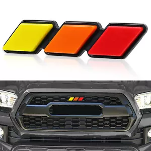 Tri-color Grille Badge Emblem Decoration Accessories Car Truck Label For Toyota - Picture 1 of 7