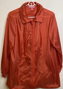 Woman Within Plus Size 14/16 Lightweight Jacket Coat Zipper Windbreaker Nylon - Picture 1 of 4