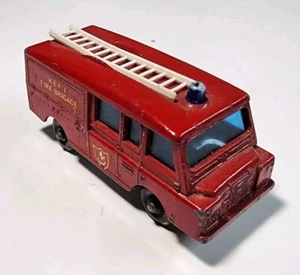 Vintage Lesney Matchbox #57 Red Land Rover HO Diecast Kent Fire Brigade Truck - Picture 1 of 10