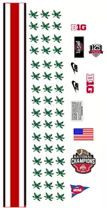 OHIO STATE OSU BUCKEYES Football Helmet Decals One (1) Set Full Size - Picture 1 of 1