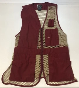 Vintage 10-X Hunting Skeet Sporting Clays Shooting Red Vest Size L Made in USA - Picture 1 of 9