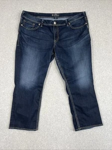 Silver Jeans Damen Größe 20 (43x26) Suki Capri Distress Blau - Bild 1 von 10