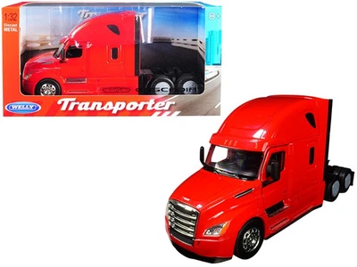Camión Freightliner Cascadia rojo "Transporter" modelo diecast 1/32 de Welly Foto 1 de 3