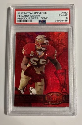 1997 Metal Universe Precious Metal Gems PMG Red /150 Reinard Wilson #190 PSA 6 - Image 1 of 2
