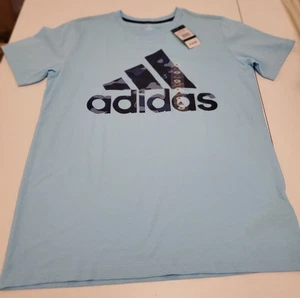 Adidas Classic Logo Blue Camo Lettering Youth XL 18/20 NEW! - Picture 1 of 19