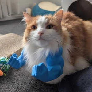 3D Printed Cat Muscle Neck Arm Funny Pet Green Giant Arm  Pet Photography - Picture 1 of 19