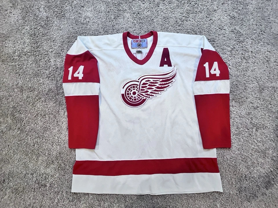 Camiseta deportiva vintage CCM Detroit Red Wings Brendan Shanahan #14 NHL auténtica XXL Foto 1 de 4